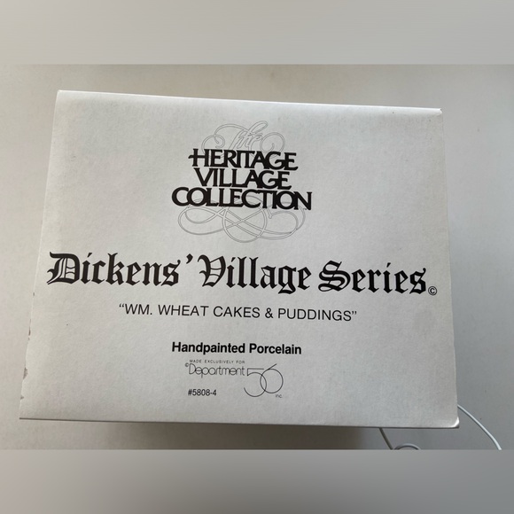 Department 56 Heritage Village Collection Wm. Wheat Cakes & Puddings  Christmas - Picture 4 of 11